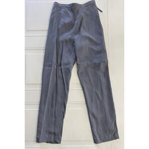 Casual Corner Gray 100% Silk Vintage Pants Side Zip Size 6 High Rise